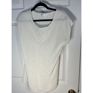 Passports Women's Small Sleeveless‎ Knit Top Cream Casual Blouse USA Made